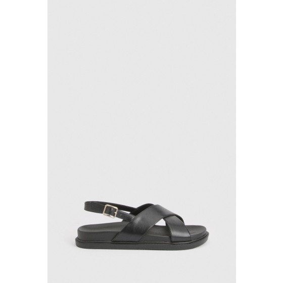 Cross Strap Buckle Platform Sandals