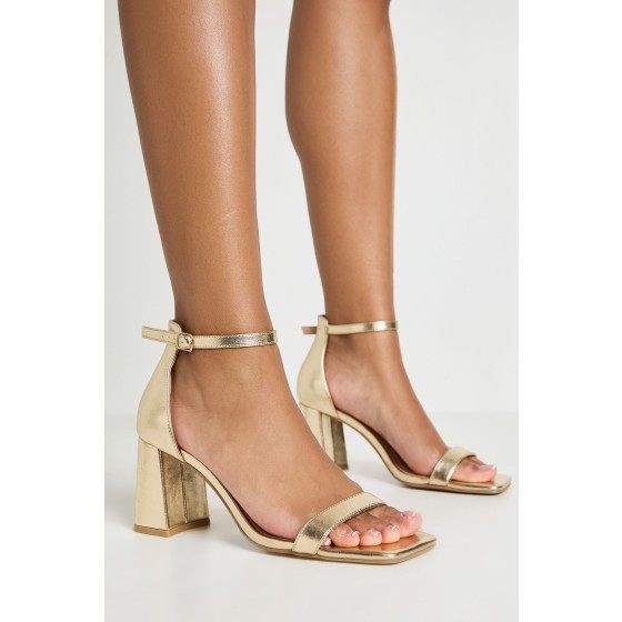 Wide Fit Mid Block 2 Part Heels