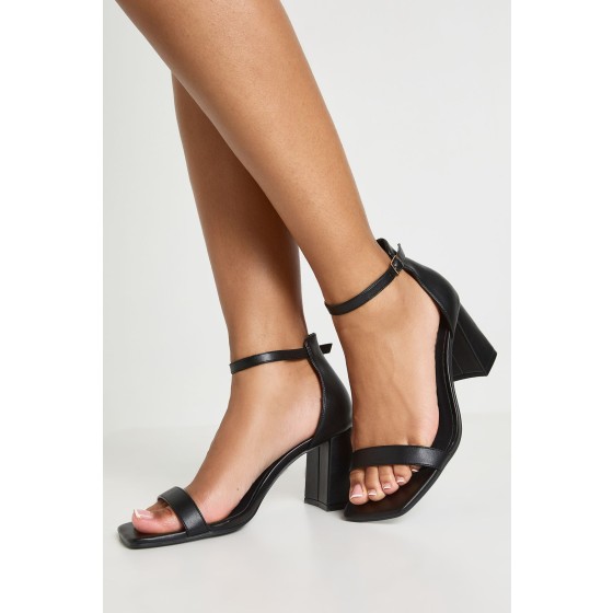 Wide Fit Mid Block 2 Part Heels