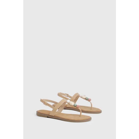 Beaded Toe Post Sandals