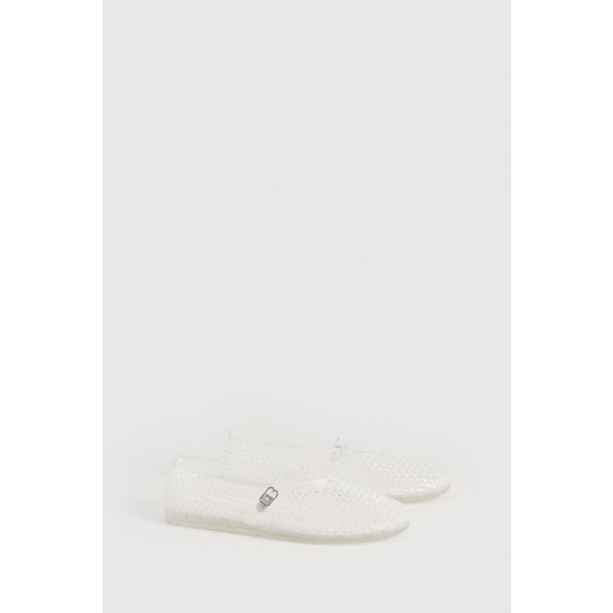 Jelly Cut Out Mary Jane Ballet Flats