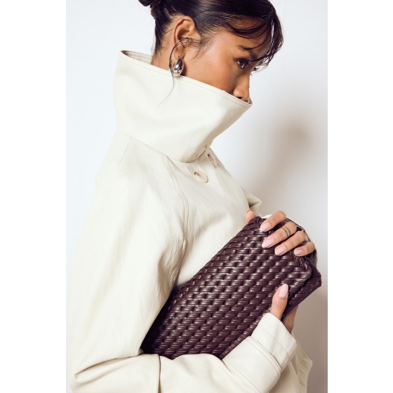 Hand Woven Fold Over Clutch Bag