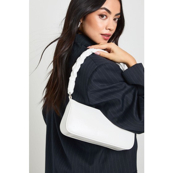 Plaited Handle Shoulder Bag