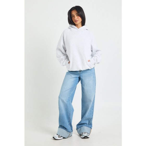 Petite Raglan Seam Oversized Hoodie