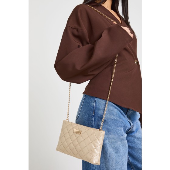 Quilted Basic Cross Body Bag