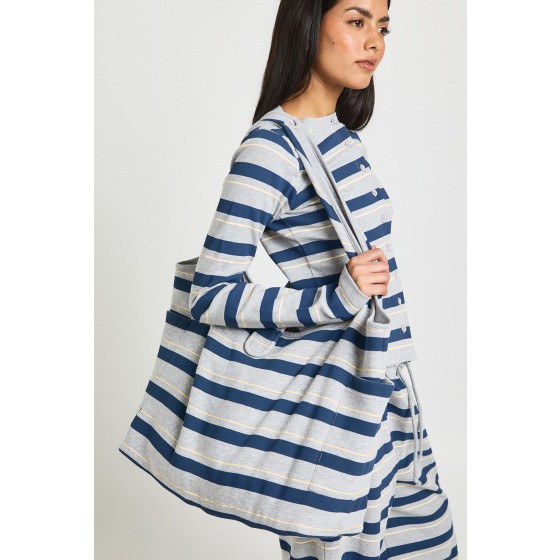 Stripe Jersey Large Tote Bag