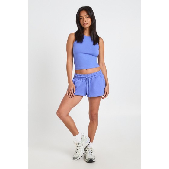 Petite Racer Top And Sweat Short Set
