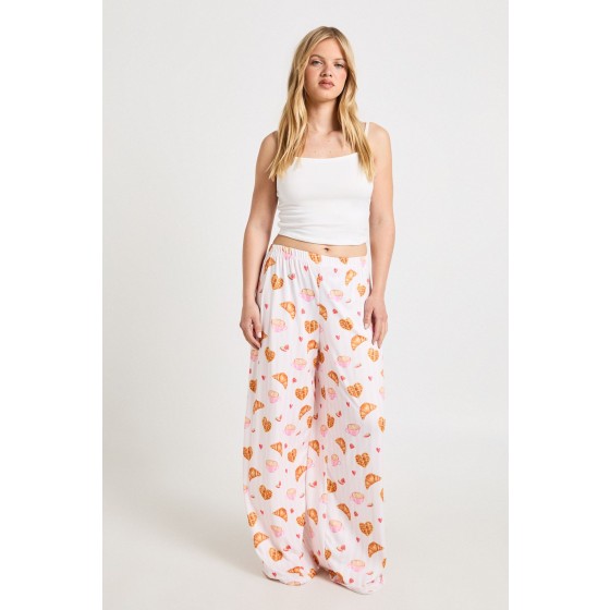 Petite Croissant & Stripe Cami and Trouser Set