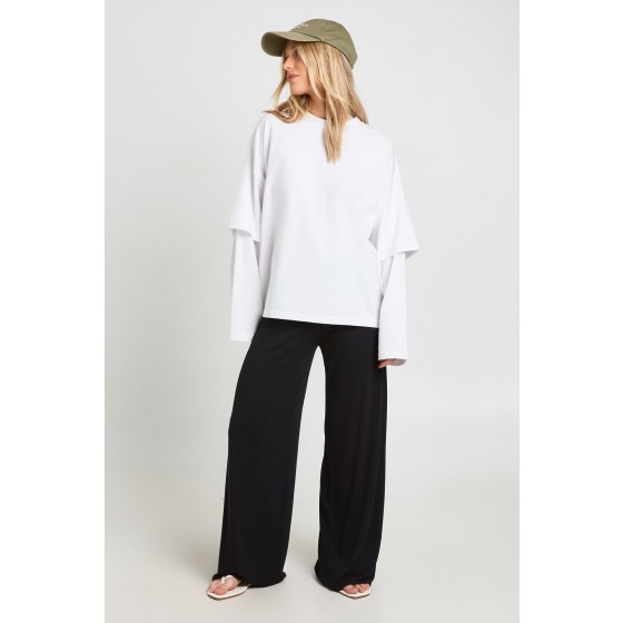 Petite Everyday Jersey Wide Leg Trouser