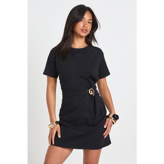 Petite Trim Detail T-Shirt Dress