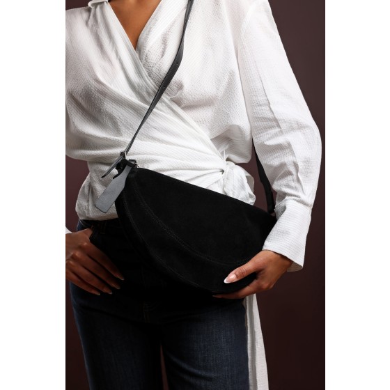 'Cloud' Suede Crossbody Shoulder Bag