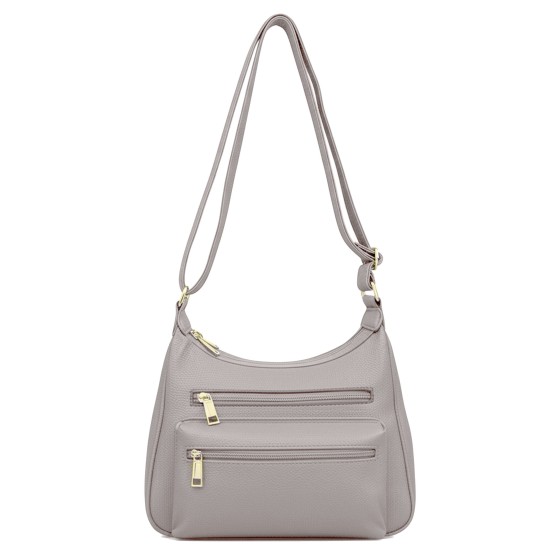 Multi Zipper Compartments Multi Pockets Crossbody Bag