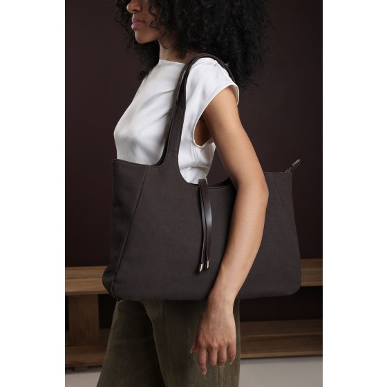 'Cabana' Suede Shoulder Tote Bag