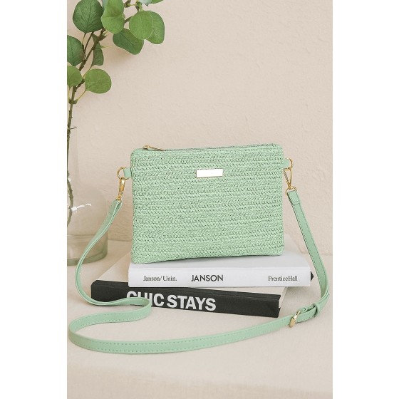Shoulder Cross Body Straw Holiday Clutch Bag