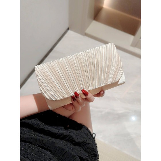 Evening Pleated Satin Prom Party Bag