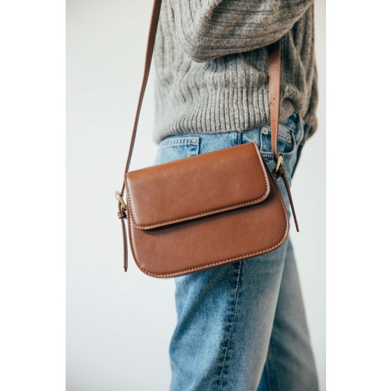 Rounded Bag in Brown -2 Straps