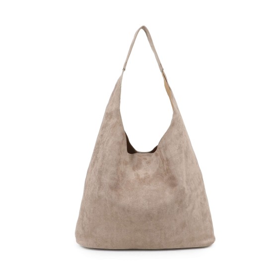 2In1  Faux Suede Tote Bag with Large Pouch Crossbody Handbag