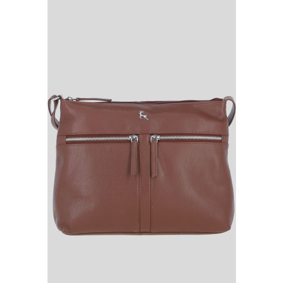 'Mourne' Sleek Real Leather Shoulder Bag