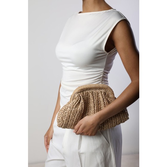 Naya Raffia Crochet Clutch