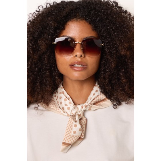 Frameless Oversized Sunglasses