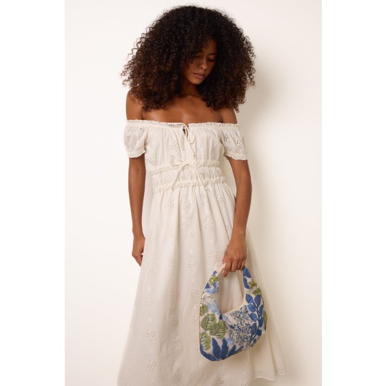 Embellished Floral Hobo Bag