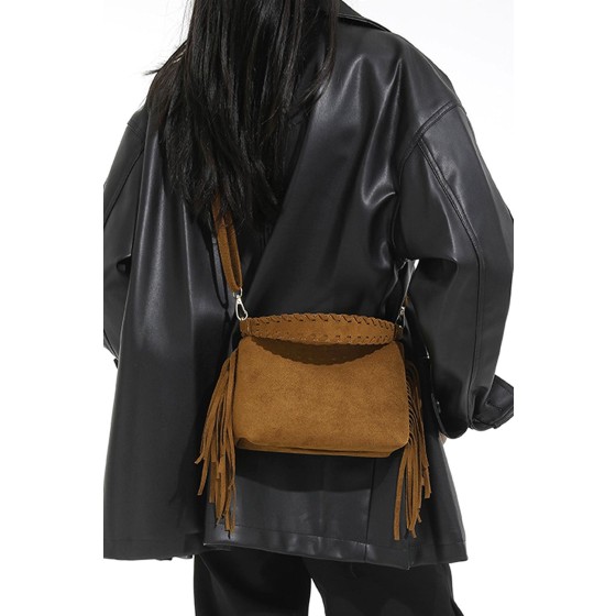 'Vivienne' Western Fringe Tassel Crossbody Bag With Shoulder Strap
