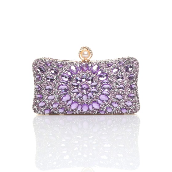 Diamante Embellished Gem Party Evening Prom Clutch Bag