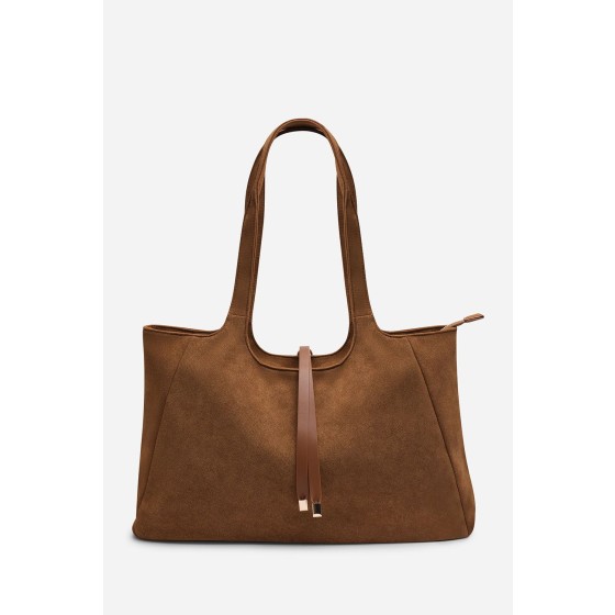 'Cabana' Suede Shoulder Tote Bag