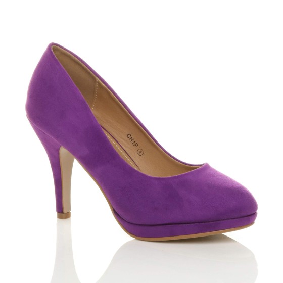High  Heel  Faux Suede Court Shoes