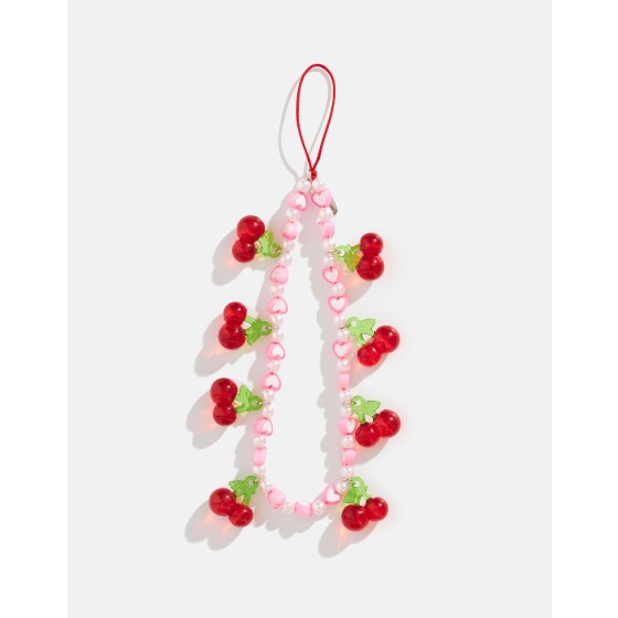 Cherry Heart Beaded Strap