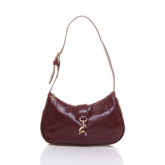 Zip Half Moon Scoop Shoulder Bag