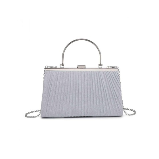 Elegant Pleated Clutch Evening  Bag With Handle