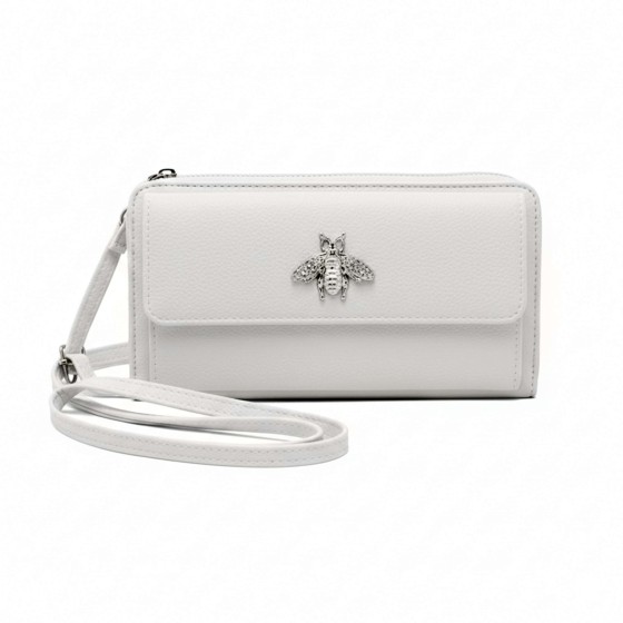 Multi Compartments Bee Detail  Wallet Bag Crossbody Handbag