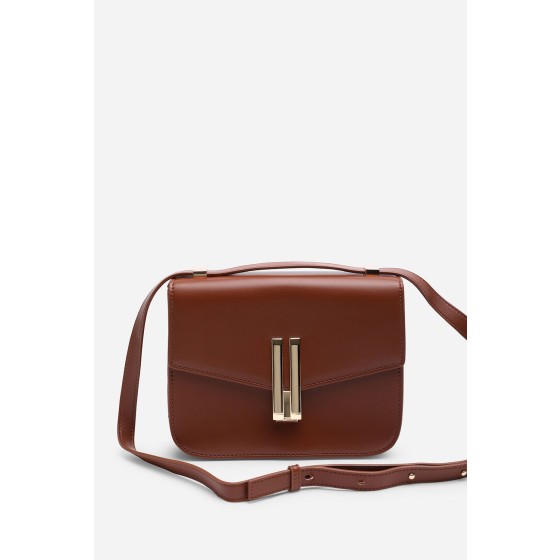 'Delrio' Gold Clasp Cross Body Tofu Bag