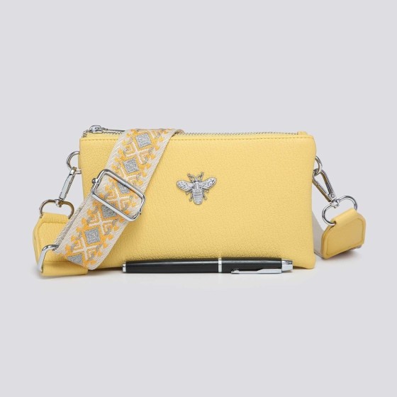 Tessa Double Compartments Wide Strap Small Purse Messenger Bag