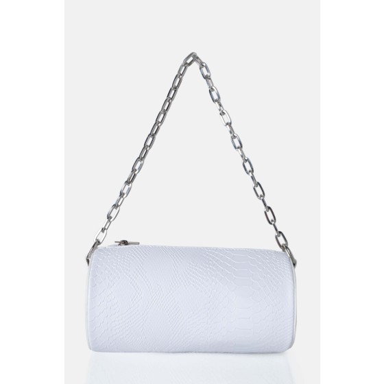 The Claudia White Croc Shoulder Bag