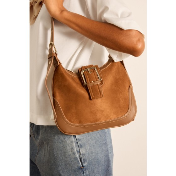 Suedette Adjustable Shoulder Bag