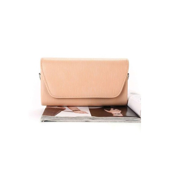 V Envelope Shape Hardcase Clutch Purse Bag With Chain Strap