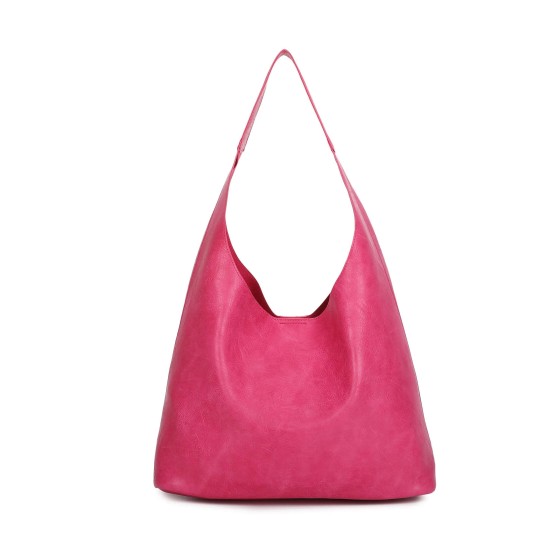 Slouch Magnetic Closure Tote Bag with Detachable Crossbody Purse Handbag