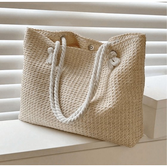 Holiday Summer Beach Woven Bucket Tote Bag