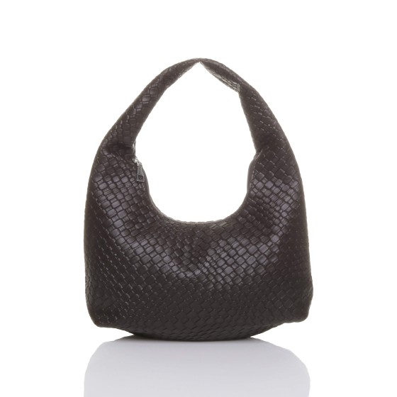 Weave Pattern Curve Shoulder Bag