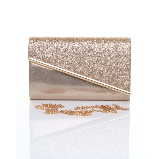 Evening Glitter Metallic Occasion Prom Party Clutch Bag