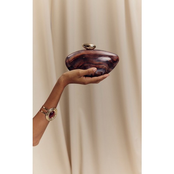 Gradient Shell Hard Clutch Bag