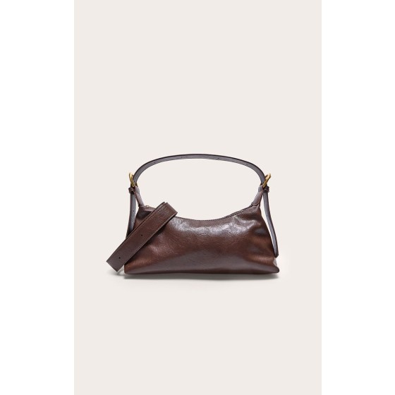 Crinkle Pu Buckle Detail Shoulder Bag