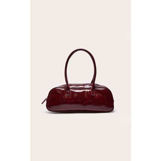 Patent PU Baguette Shoulder Bag