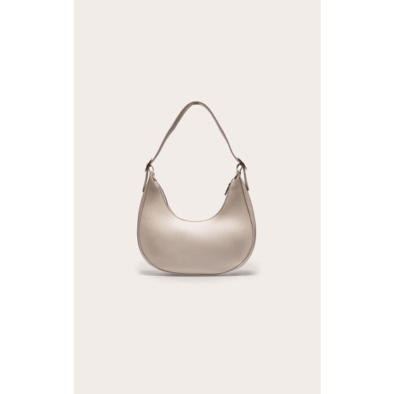 Curved PU Shoulder Bag