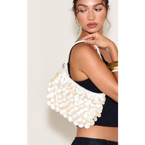 Gradient Pearl Shell Shoulder Bag